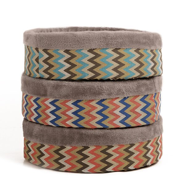 Thickened, Warm, Round Pet Bed for Autumn and Winter#0059