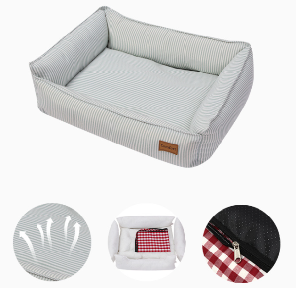 All-season removable and washable dog and cat bed