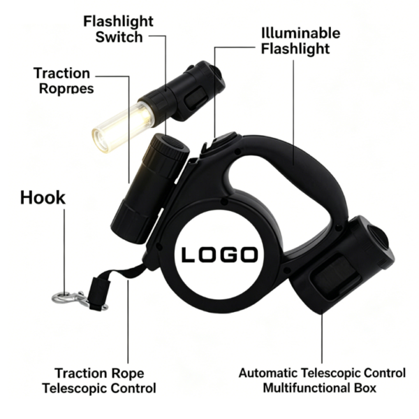 Multi-Functional Pet Retractable Leash