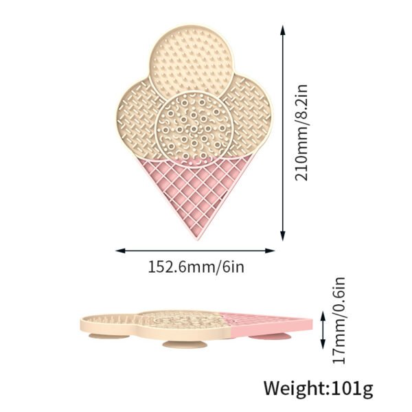 Anti-Choking Silicone Lick Mat (Ice Cream Design)