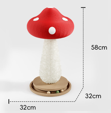 Red Mushroom Sisal Cat Scratcher