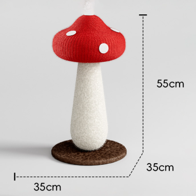 Red Mushroom Sisal Cat Scratcher