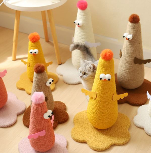Chick-Themed Upright Cat Tree