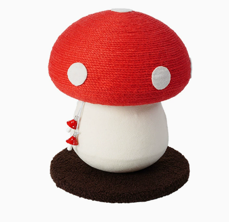 Extra Large Red Umbrella-shaped Cat Scratching Post (Sisal Rope Version)