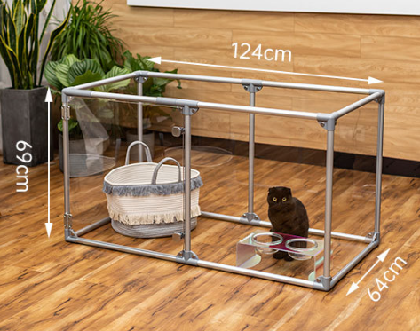 Transparent Acrylic Indoor Dog Enclosure