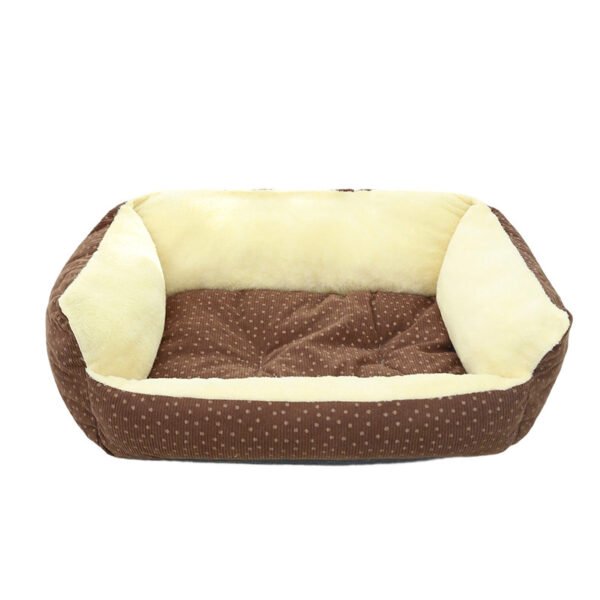 Strip‑velvet Sofa‑Style Pet Bed