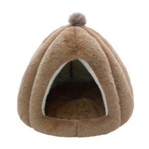 Faux Rabbit Fur Pumpkin Bed
