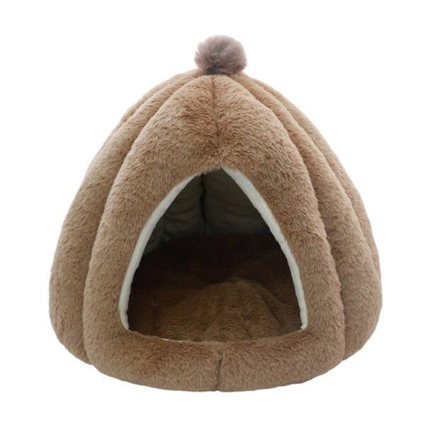 Faux Rabbit Fur Pumpkin Bed