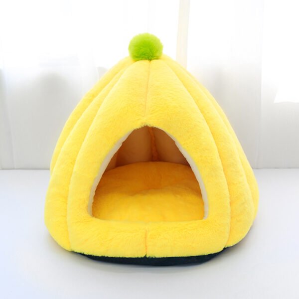 Faux Rabbit Fur Pumpkin Bed