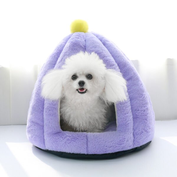 Faux Rabbit Fur Pumpkin Bed