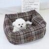 British‑Style Square Pet Bed