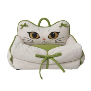 O1CN01nGawfG1TVIWx2wAhz_!!1055682387-0-cib Strip‑Velvet Pet Bed with Hooded Blanket