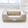 Chanel‑Style Removable Square Pet Bed