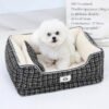 Chanel‑Style Removable Square Pet Bed