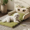 ScreenShot_2026-08-15_164527_784 Strip‑Velvet Pet Bed with Hooded Blanket