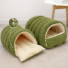 ScreenShot_2026-08-15_171519_273 Striped Velvet Enclosed Pet Bed