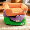 Color Cotton Plush Pet Bed