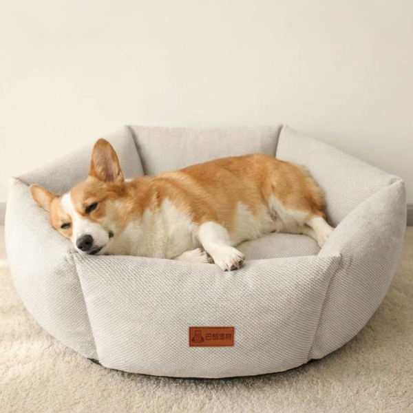 European‑style Plush Hexagonal Pet Bed