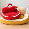 Heart‑shaped Bolster Pet Bed