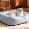 Snap‑button Square Pet Bed