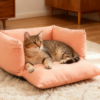 Snap‑button Square Pet Bed